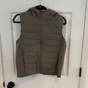 lululemon athletica Gray Hooded Puffer Vest